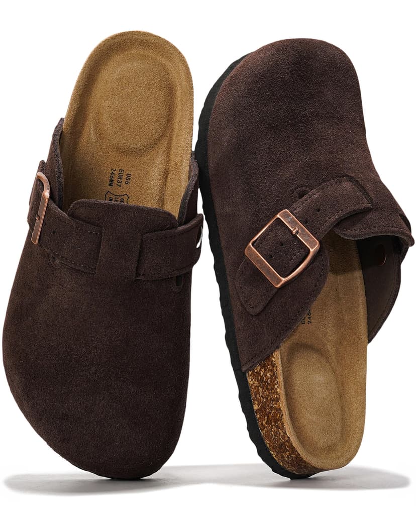 Project Cloud 100% Genuine Leather Slip-ons Footbed Clogs for Women Sandals | Memory Foam Arch Support Slippers for Women; Trendy Slip-ons Women's Mules & Clogs Sandals; Non-Slip Outsole for comfort.