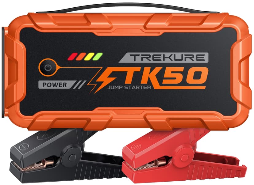 TREKURE Portable Car Jump Starter 8000A 26800mAh, Car Battery Jump Starter for All Gas and 12L Diesel Engines, Battery Jumper, Portable Jump Box Car Battery with Fast Charge, LED Light - Orange