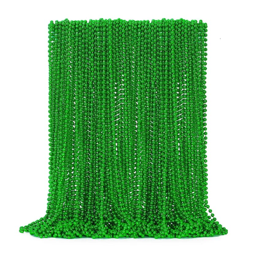 EOBOH 144PCS St Patricks Day Necklace, St. Patrick's Day Bead Accessories Bulk, Irish Saint Patrick Day Beads Necklaces, Parade Accessories for Mardi Gras St. Patricks Christmas Decor