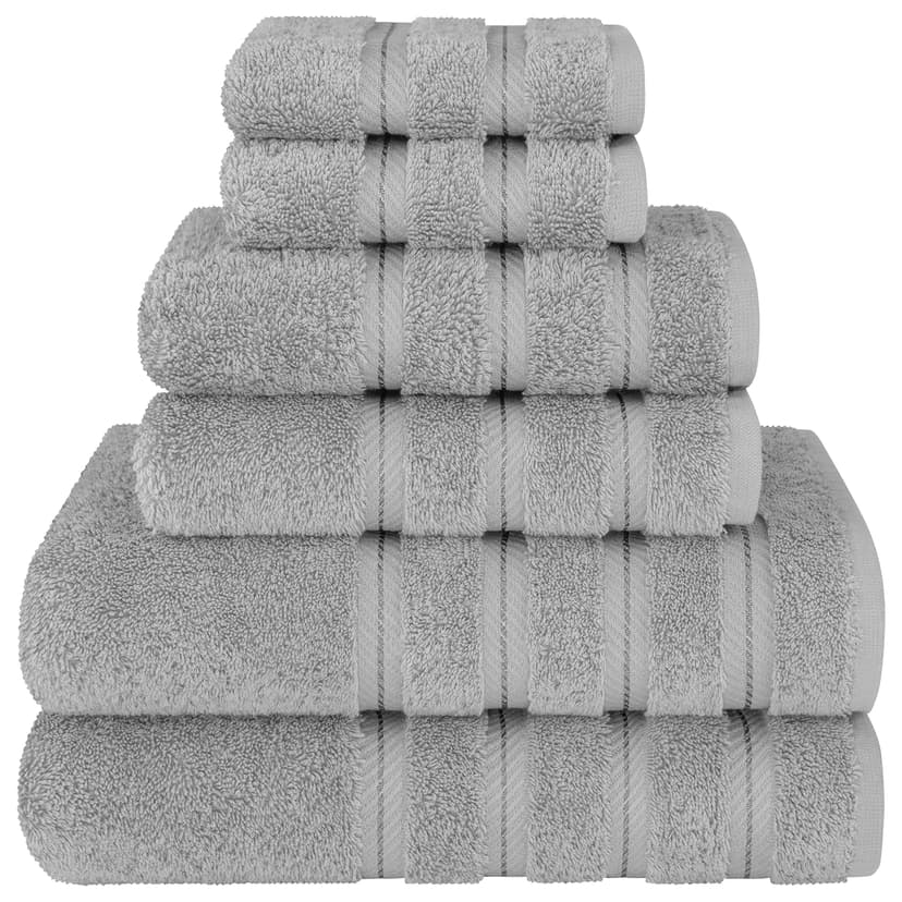 American Soft Linen 100% Cotton Luxury Turkish Towels, 6 Piece Towel Set | Soft Absorbent Quick Dry OEKO Tex Standard 100 Certificated Durable Machine Washable Premium Hotel Quality
