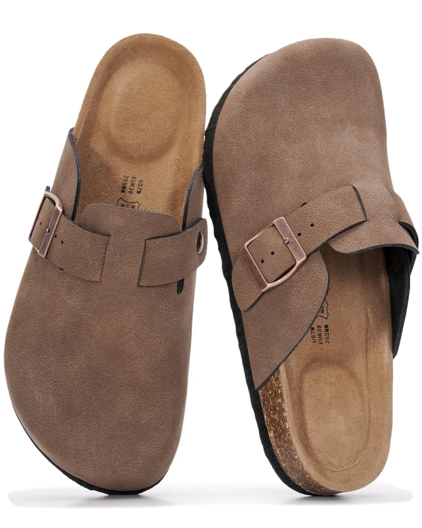 Project Cloud 100% Genuine Leather Slip-ons Footbed Clogs for Women Sandals | Memory Foam Arch Support Slippers for Women; Trendy Slip-ons Women's Mules & Clogs Sandals; Non-Slip Outsole for comfort.