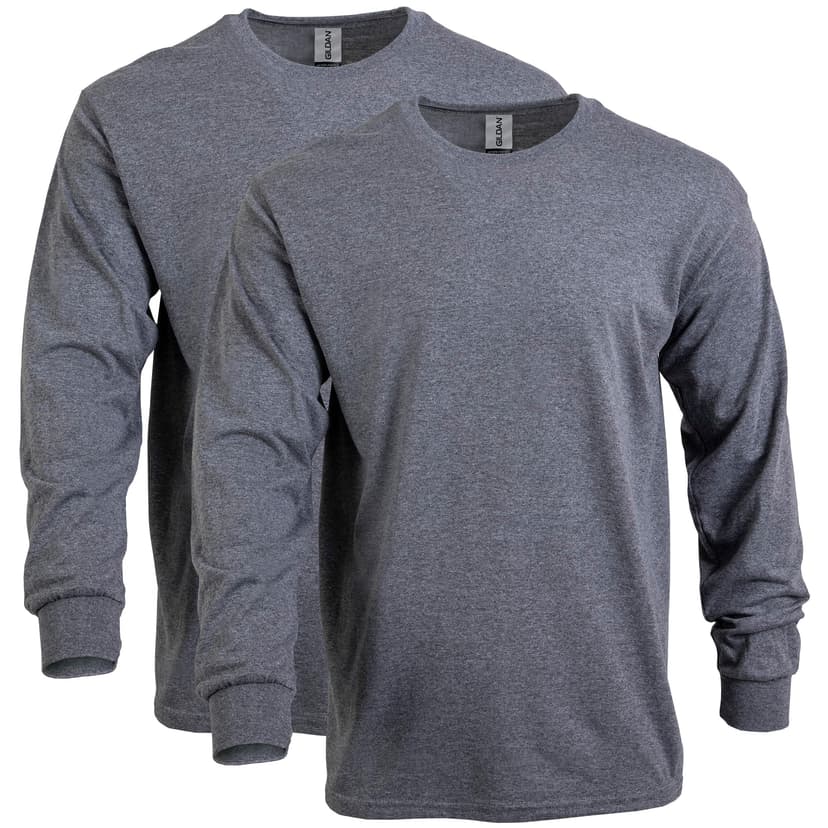 Gildan Adult Heavy Cotton Long Sleeve T-Shirt, Style G5400, 2-Pack
