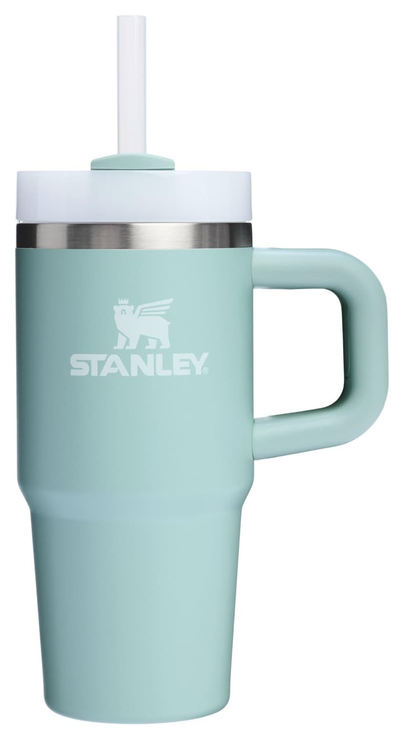 STANLEY Quencher H2.0 Flow State Tumbler, 14 oz, Seafoam | Handle and Straw | 3-Position Lid | Cup Holder Compatible for Travel | Insulated Stainless Steel Cup | BPA-Free