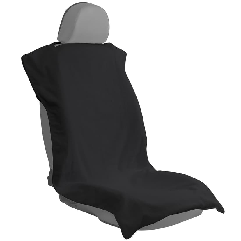 LoyaGour Car Seat Towel Covers Front Seats Protector for Gym and Workout, Automotive Washable Driver Cars Seat Sweat Cover for Dog, Compatible with Tesla Model Y Juniper/3/X/S (Fleece Black, 1Pcs)