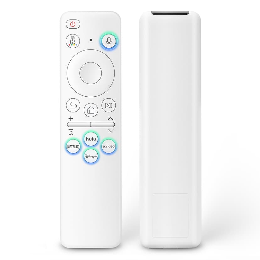 Remote for Samsung Smart TV Remote Control Replacement for Samsung Frame TV | Voice Control, Rechargeable, for Samsung Curved Crystal Solar QLED UHD TV, 4 Popular Shortcut Keys, Premium ABS Material