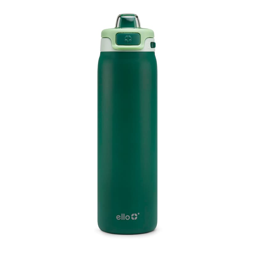 Ello Pop & Fill Insulated Stainless Steel Water Bottle with Quick Fill Lid, Leakproof Locking, Sip or Chug Spout, BPA-Free, Double Wall Vacuum Insulated for Sports, Travel & School- 22oz / 32oz / 40oz