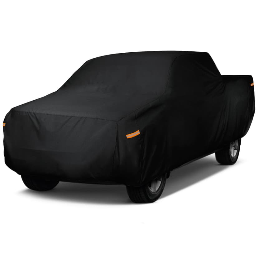 EzyShade Multi-Layer Truck Cover Waterproof All Weather - See Vehicle Size-Chart - Full Outdoor Pickup Truck Covers for Silverado F150 RAM 1500 - Sun Wind Rain Snow - Black, Size T4 (See SizeChart)