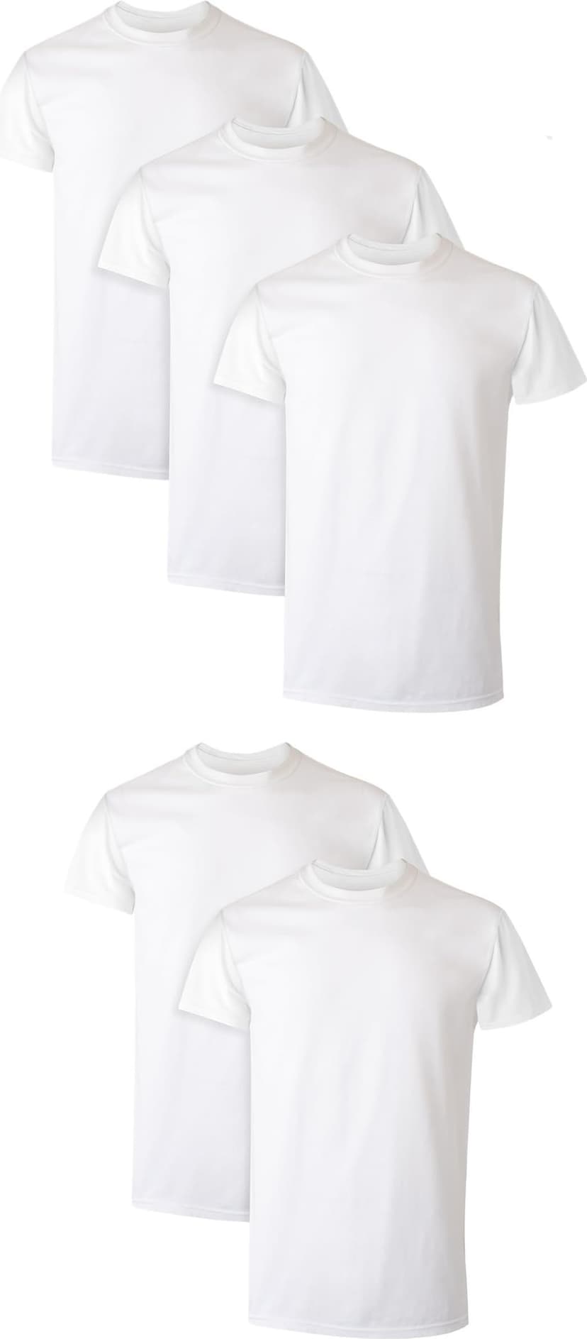 Hanes Men's Performance Undershirt, X-Temp Moisture-Wicking Crewneck, White 5-Pack