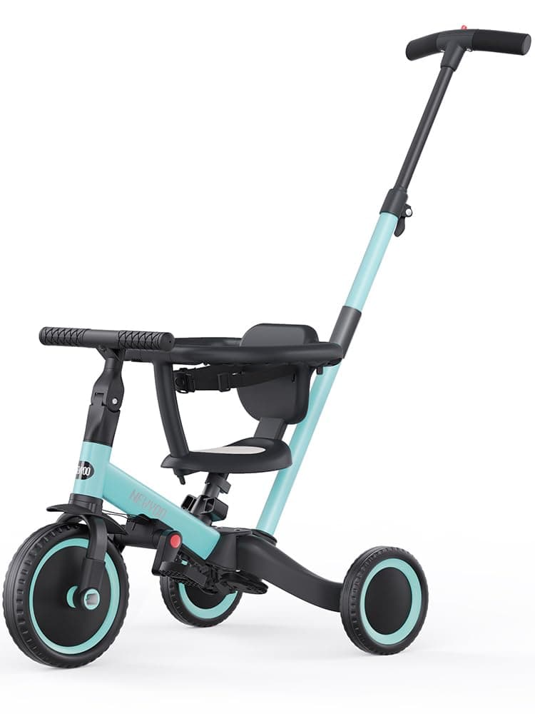 newyoo Toddler Tricycles for 1-3 Year Olds, Toddler Bike, Baby Balance Bike, Christmas and Birthday Gift for Boy and Girl, Trike with Push Handle, Safety Guard, Safety Belt, Blue, TR008 | for 1-3 Year