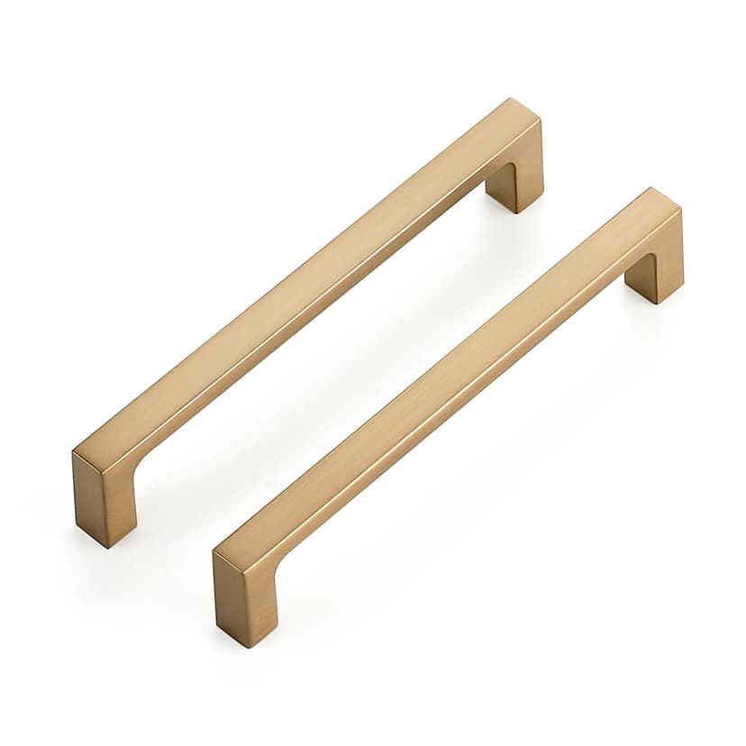 Ravinte 30 Pack Solid 5 Inch Square Cabinet Handles - Champagne Bronze Pulls for Drawers and Kitchen Cabinets - Hardware Handles