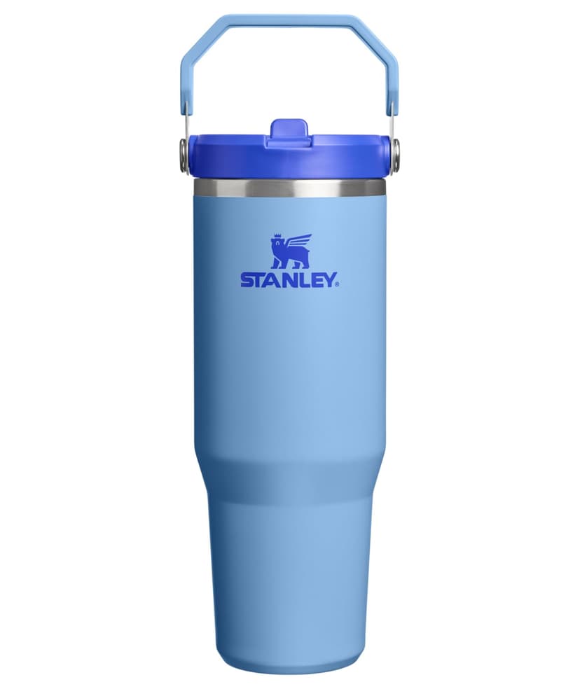 STANLEY IceFlow 2.0 Flip Straw Tumbler, 30 oz, Blue Sky | Easy Carry Handle | Twist On Lid and Flip Up Straw | Leak Resistant Water Bottle | Insulated Stainless Steel | BPA-Free