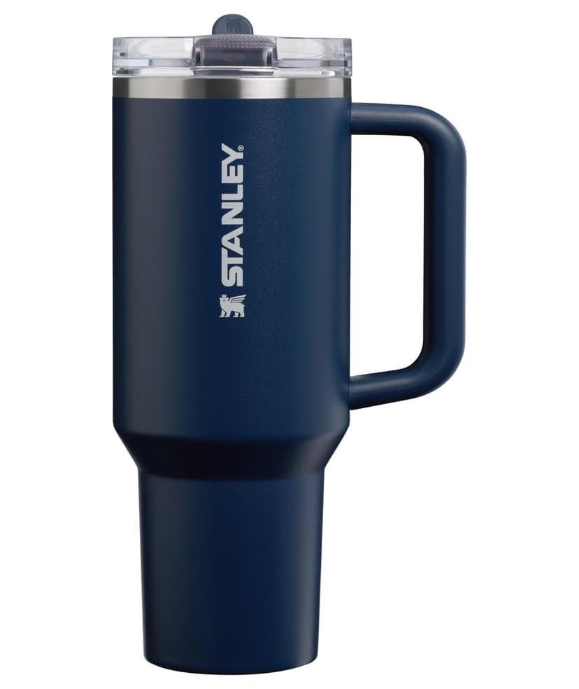 STANLEY Quencher ProTour Flipstraw Tumbler, 40 oz, Dark Navy | Built-In Straw & Handle | Cupholder Compatible for Travel | Leakproof Insulated Stainless Steel Cup | BPA-Free