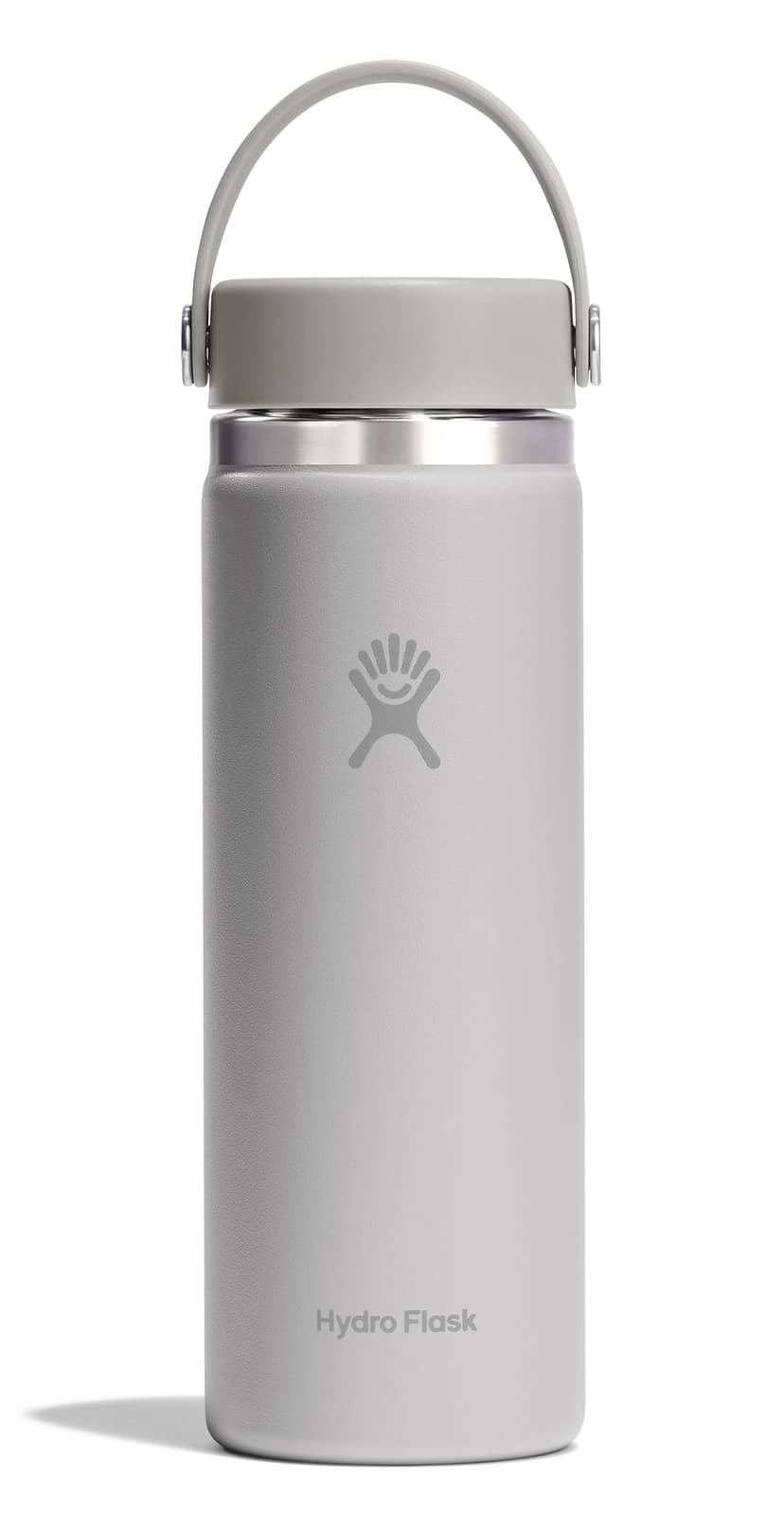 Hydro Flask Water Bottle - Insulated Stainless Steel - Wide Mouth Flex Lid, Non Spill, Leakproof and Refillable in 20 Oz Birch Gray