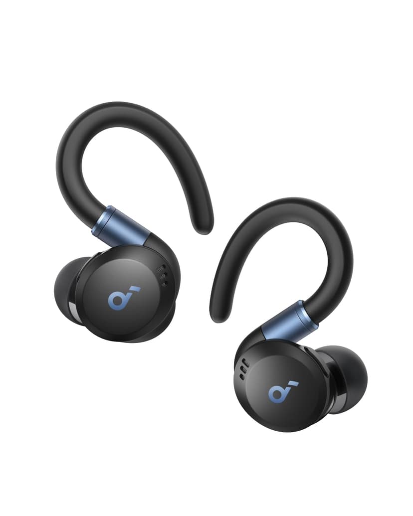 Soundcore Sport X20 by Anker Noise Cancelling Workout Earbuds, Ear Hooks | Rotatable and Extendable Ear Hooks, Deep Bass, IP68 Waterproof, Sweatproof, Dustproof, 48H Playtime, Sport Earbuds for Gym