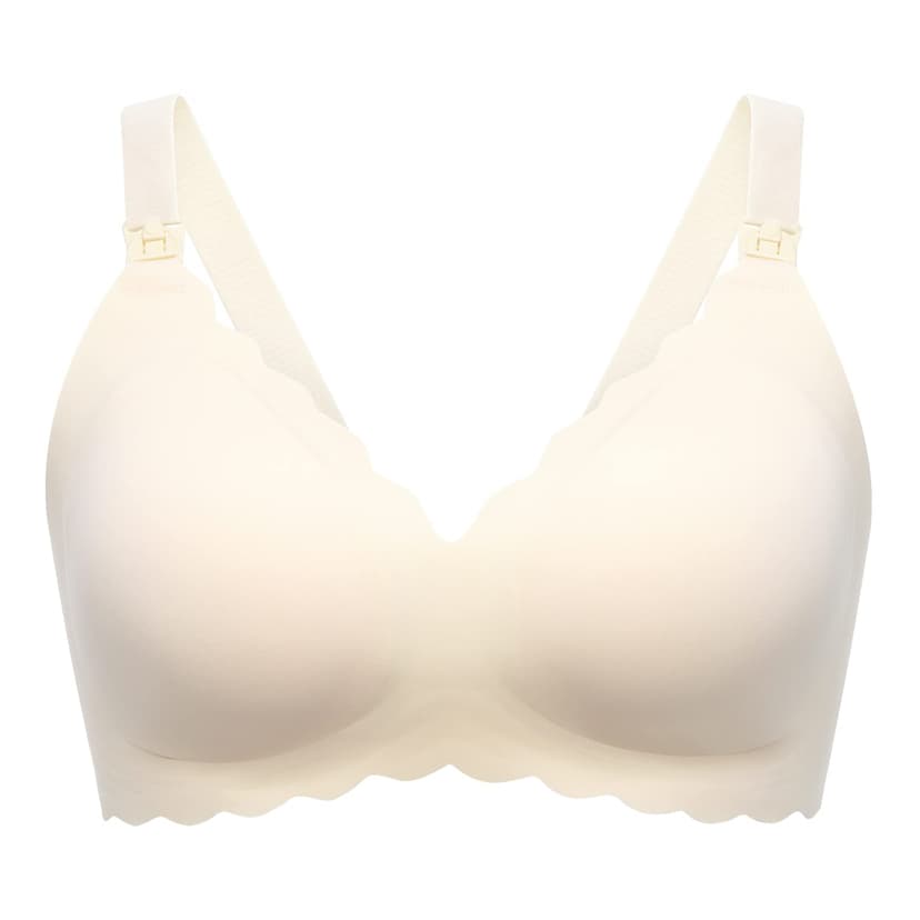 Momcozy Nursing Bras for Breastfeeding, Seamless Pregnancy Maternity Bra Wireless Classic Jelly Strip Support Nursing Bra