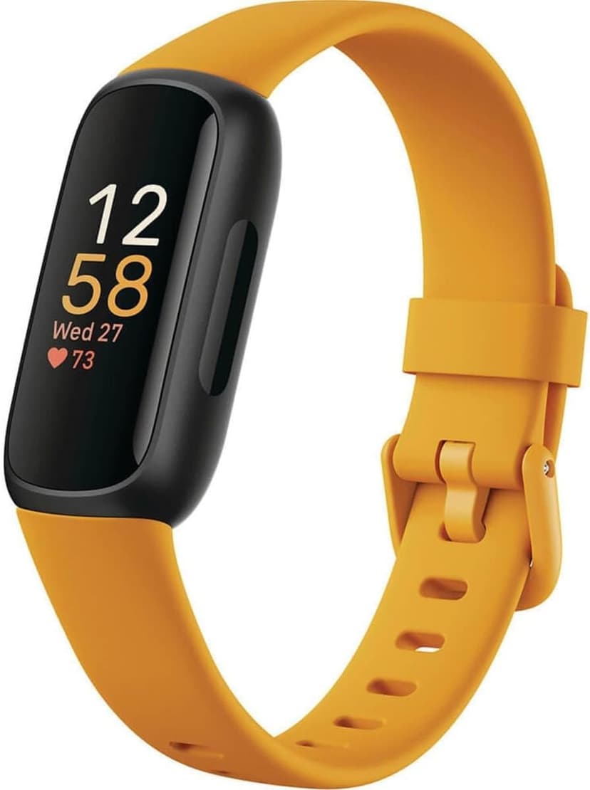 Google Fitbit Inspire 3 - Morning Glow/Black - Small and Large Bands | Stress management, sleep tracking, 24/7 heart rate, 3-month Google Health Premium membership included, small and large bands