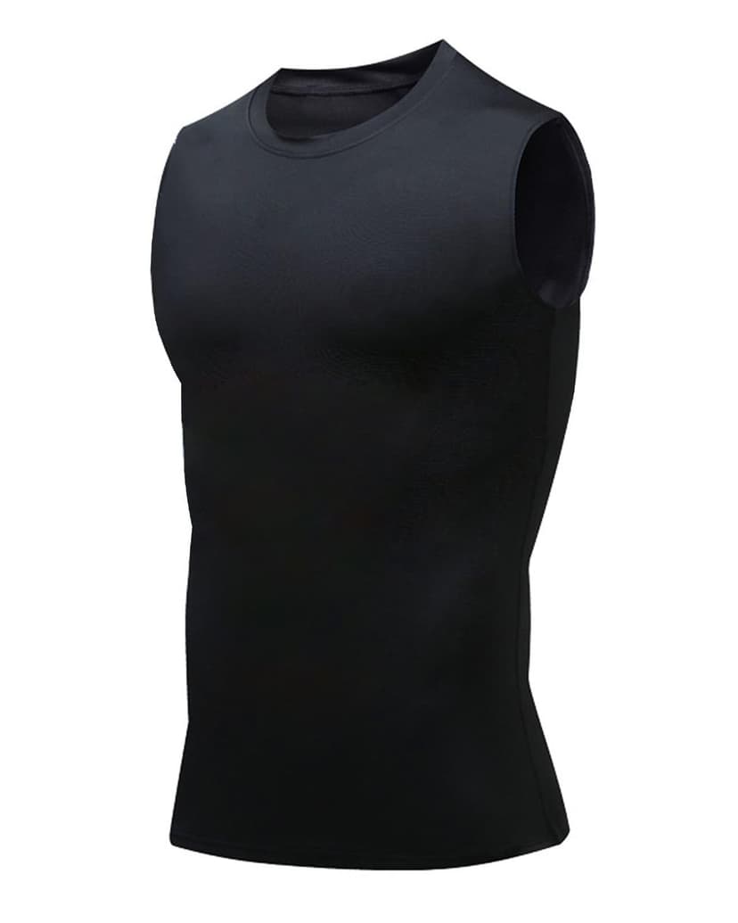 XINGCOOL Compression Shirt Men Slimming Body Shaper Vest Crewneck Workout Shirts Tummy Control Undershirts
