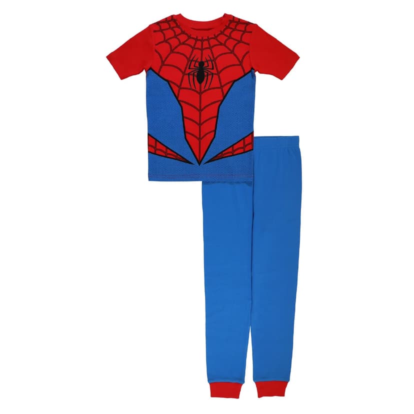 Marvel Boys' 2-piece Snug-fit Cotton Matching Holiday Pajama Set, Soft & Cute for Kids