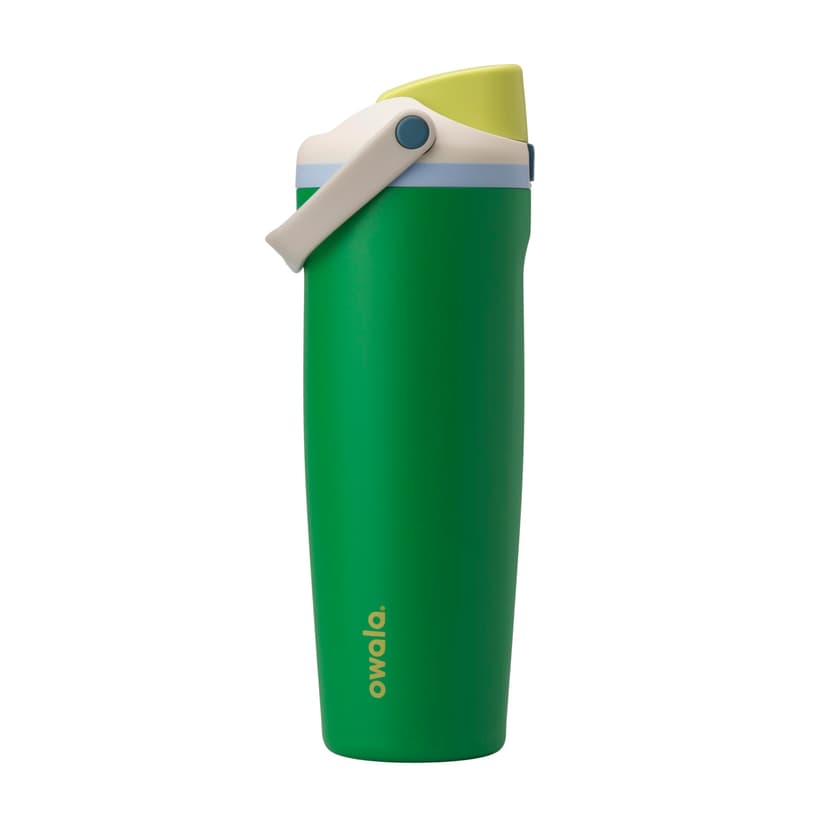Owala FreeSip Sway Insulated Stainless Steel Water Bottle with Two-Way Spout, Built-In Straw and Bucket Handle, Made for Travel, School, and Sports, BPA Free, Leak Proof, 30 oz, Putting Green