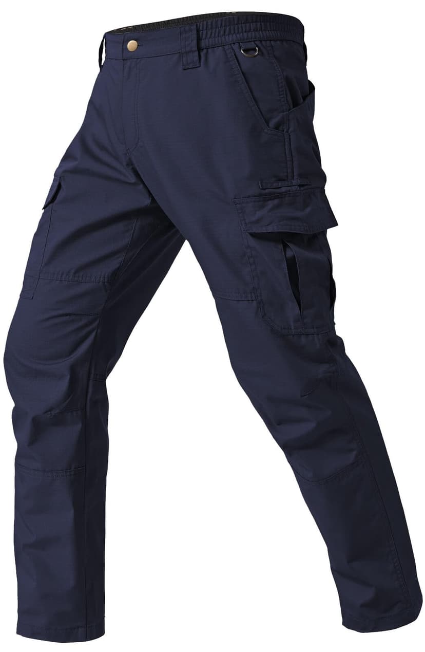 Mens Cargo Work Pants Durable Ripstop Tactical Pants with 7 Pockets Outdoor Water Resistant Hiking Woking Construction Pants