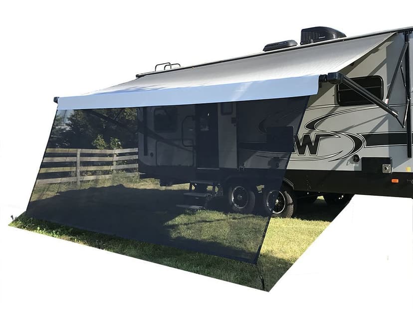 Tentproinc RV Awning Sun Shade Screen 9' X 11' 3" (Fit for 12' Awning) Mesh Sunshade for RV Awning Motorhome Camping Trailer Awning Sunscreen Screenshade UV Sunblocker - 3 Year Warranty (Black)