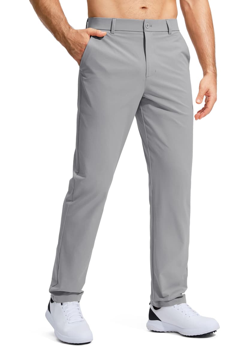 Pudolla Men's Golf Pants Stretch Work Dress Comfy Pants 30"/32"/34" Lightweight Quick Dry Casual Slacks Trousers with Pockets