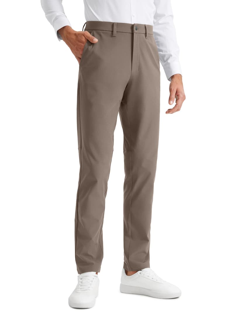CRZ YOGA All Day Comfy Golf Pants 28"/30"/32"/34"/36" | Decent Stretch, Wrinkle-Resistant, Casual, Slightly Tapered Leg, Flat Front, Pockets, Trousers for Men
