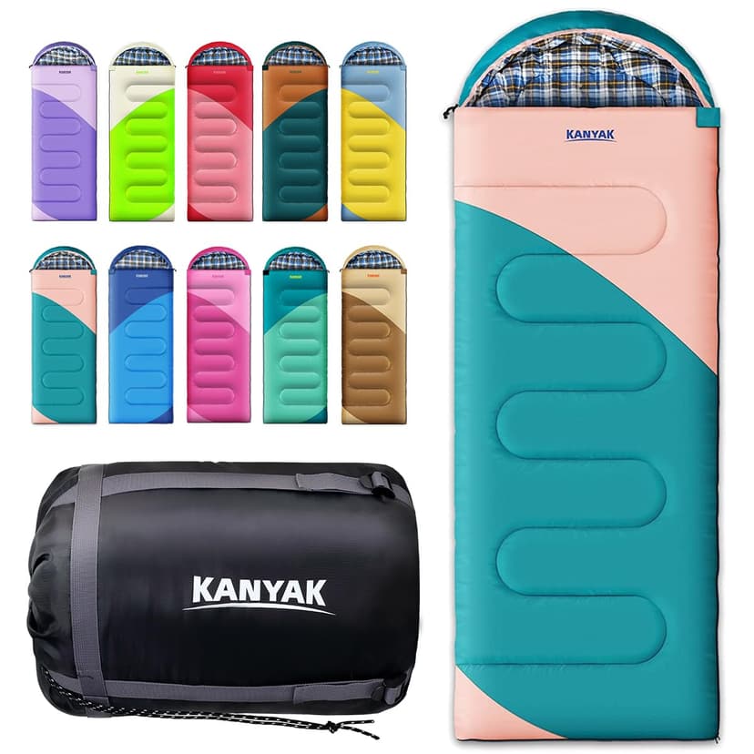 Camping Sleeping Bag, 32℉ Sleeping Bags for Adults Kids Teens Cold Weather Warm Sleeping Bag Winter for 3-4 Season Camping, Camping Gear Equipment, Traveling, and Outdoors