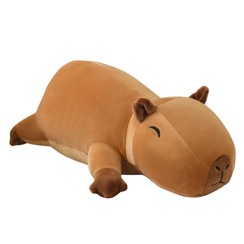 SQEQE Weighted Capybara Plush, Weighted Capybara Stuffed Animal, Cute Plushies Soft Pillow Toy Gift for Kids Adults 13.8 Inch, 1.6 Lbs