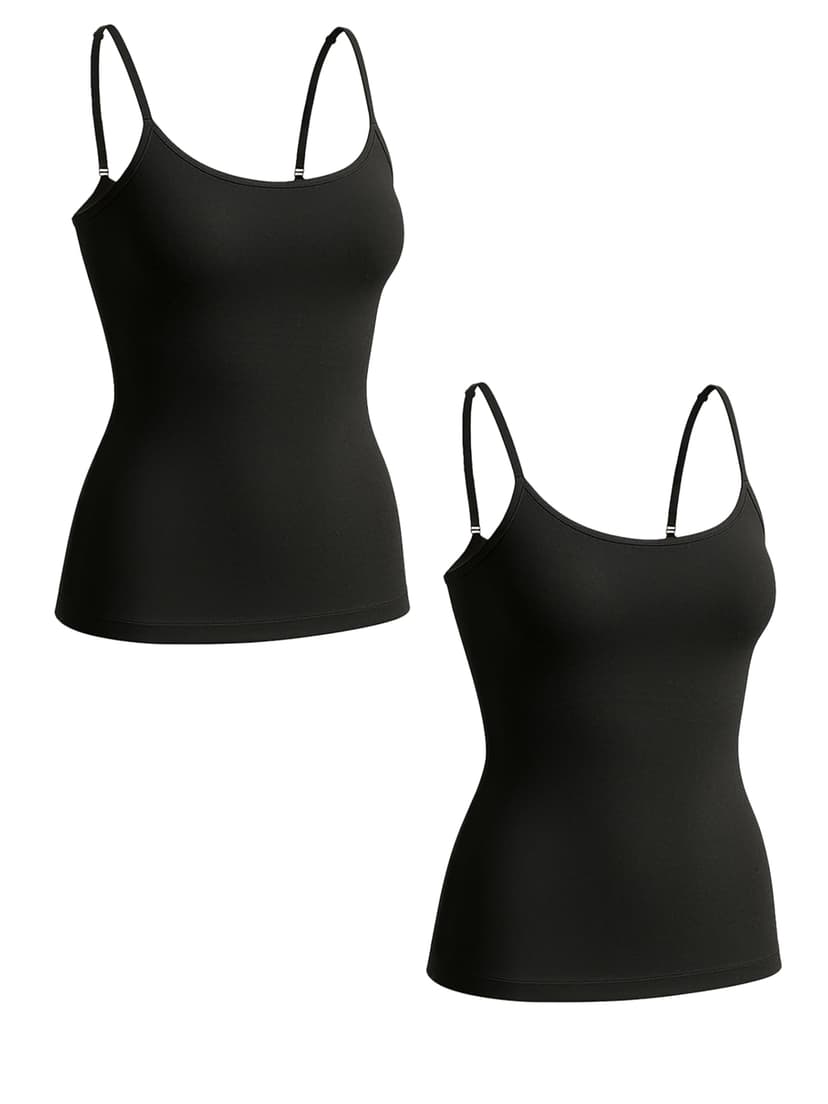 SHAPERMINT Scoop Neck Smoothing Cami, Shapewear Tank Top for Women | Scoop neck shaping cami with gentle 360° tummy, back and side smoothing, adjustable straps and seamless everyday layering.