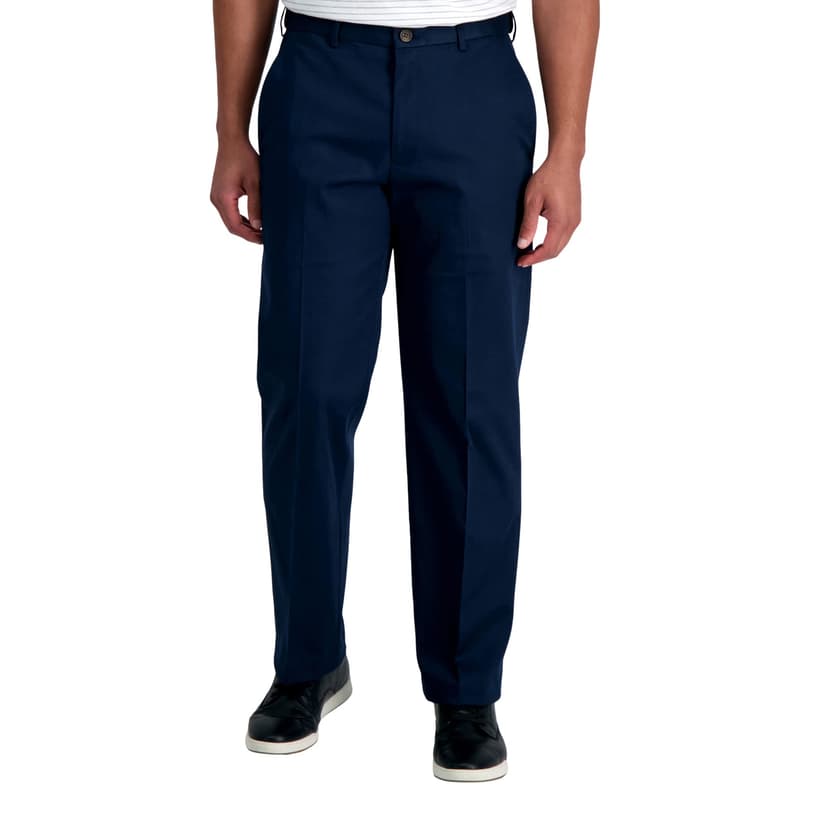 Haggar Men's Premium No Iron Khaki Classic Fit Flat Front Casual Pant (Regular and Big & Tall Sizes)