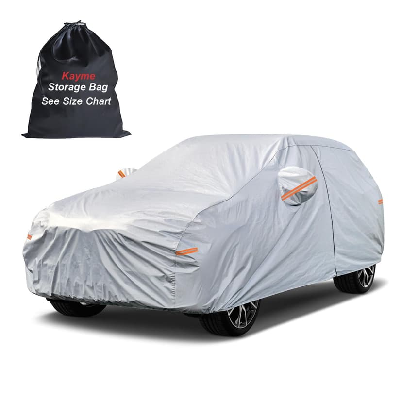 Kayme SUV Car Cover See Vehicle Size Chart for Accurate Fit, Size S3 | Waterproof All Weather Heavy Duty. SRX XT5, Equinox, Sportage, RDX etc. Protects Against Sun, Rain, Snow, Dust. Soft Cotton
