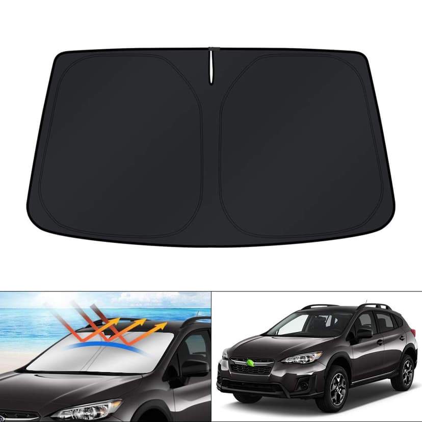 KUST Windshield Sun Shade for 2012-2017 Subaru Crosstrek/XV 2018-2023 Subaru Crosstrek Accessories Sunshade Foldable Sun Protector Block UV Rays Keep Car Cooler