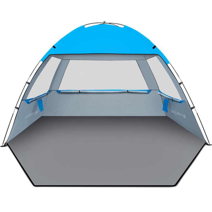 Venustas Beach Tent Sun Shelter for 3/4/6/8 Person, UPF 50+ UV Protection Beach Canopy, Lightweight and Easy Setup Cabana, Portable Shade Tent
