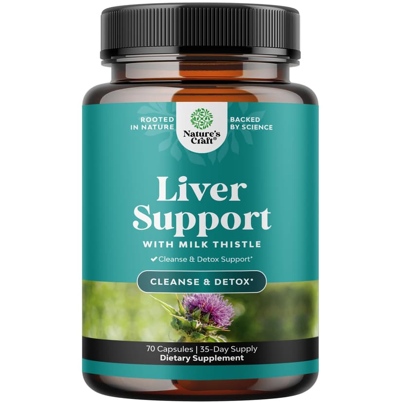 Best Liver Supplements with Milk Thistle - Artichoke - Dandelion Root Support Healthy Liver Function for Men and Women Natural Detox Cleanse Capsules Boost Immune System Relief - Natures Craft | Herba