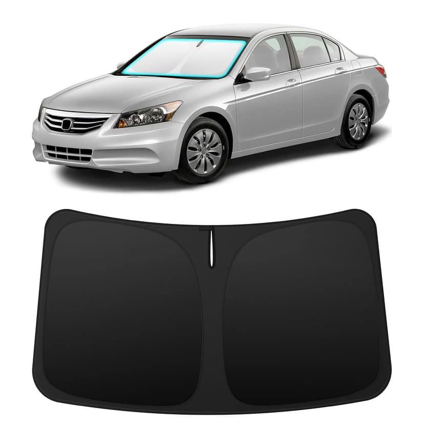 INSAUTO Custom Fit Windshield Sun Shade Accessories for Honda Accord 2008-2012, Foldable Front Window Sunshade, UV & Heat Reflector, Keeps Interior Cool, Includes Storage Bag