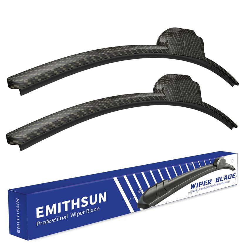 EMITHSUN OEM QUALITY 26" + 22" Premium All-Seasons Durable Stable And Quiet Carbon Fiber Gold Windshield Wiper Blades (Set of 2)