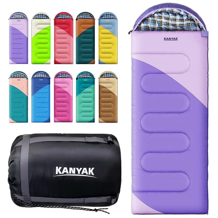 Camping Sleeping Bag, 32℉ Sleeping Bags for Adults Kids Teens Cold Weather Warm Sleeping Bag Winter for 3-4 Season Camping, Camping Gear Equipment, Traveling, and Outdoors