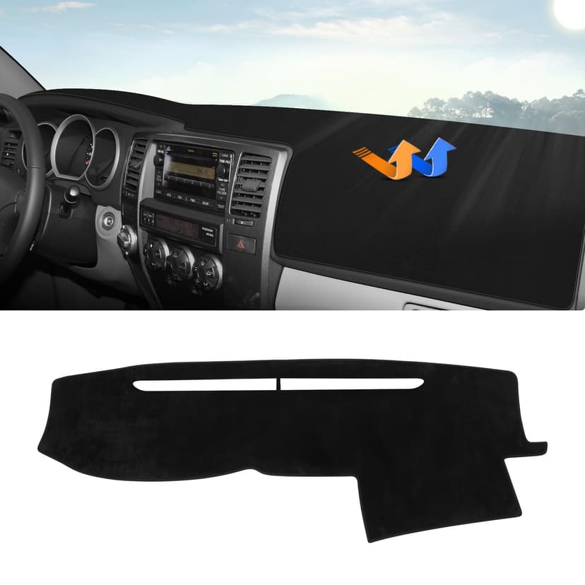 Autorder Dashboard Cover Mat for Toyota 4Runner 2003 2004 2005 2006 2007 2008 2009 Accessories Dash Cover Upgrade Velvet Dash Mat Sunshade Glare UV Rays Protector (Without Dash Speaker)