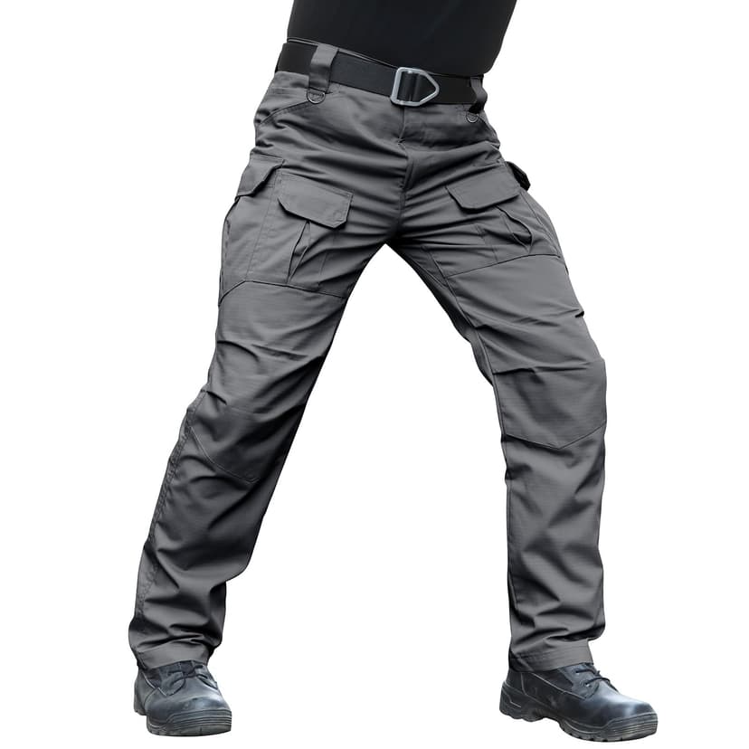 Hiwise Men's Stretch Tactical Pants Water Resistant Ripstop Cargo Pants Outdoor Lightweight EDC Work Hiking Pants