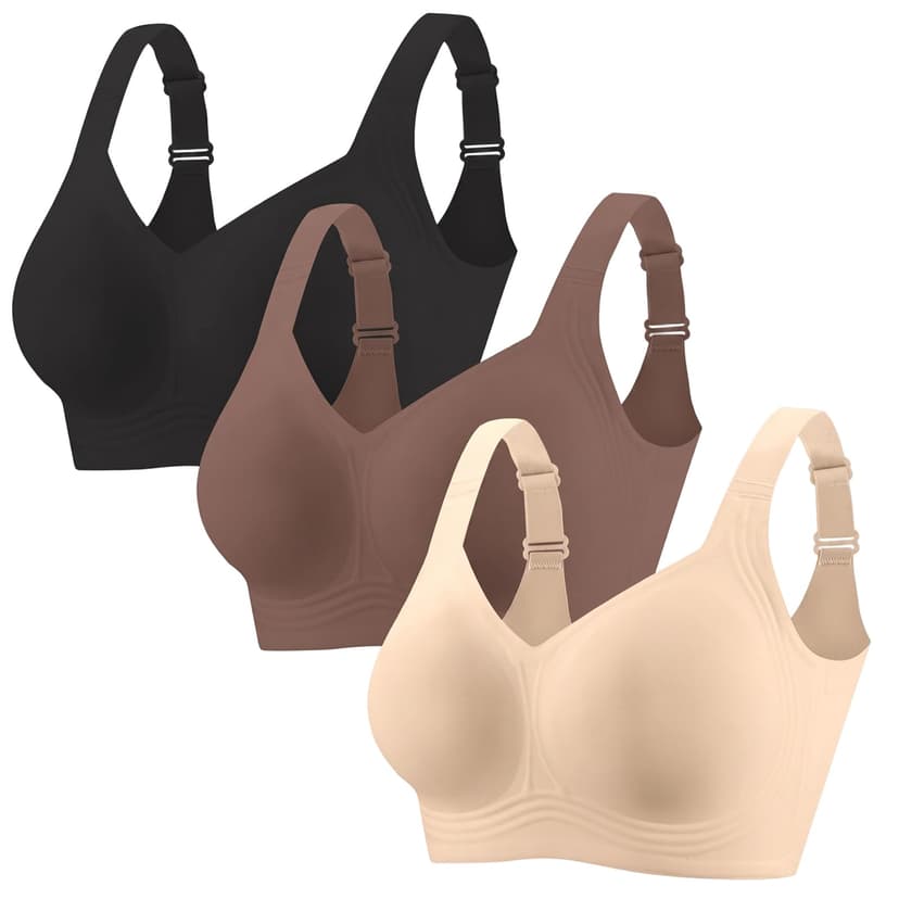 PoseFree Jelly Bras for Women No Underwire Comfort Supportive | Comfortable,No Underwire,Tshirt,Support&Lift,Push Up,Everyday,Breathable,Soft,Seamless,Bralettes,Back Fat Smoothing