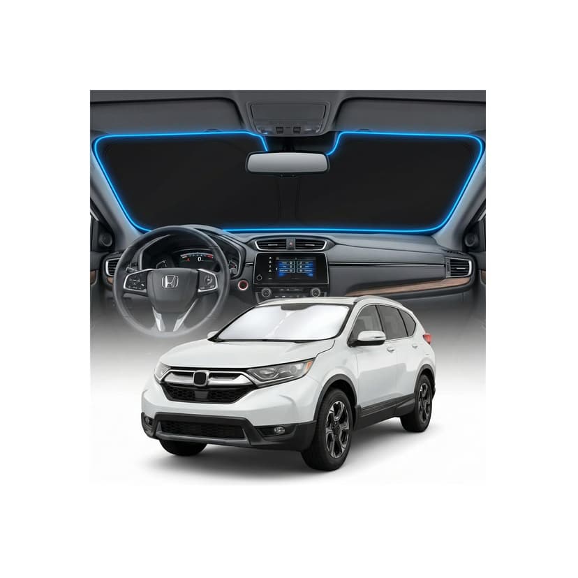 for Honda CRV Sun Shade Windshield Cover - Custom Fit CR-V Accessories 2017-2022 Sunshade Foldable UV Protection & Heat Shield Sun Visor Accessories
