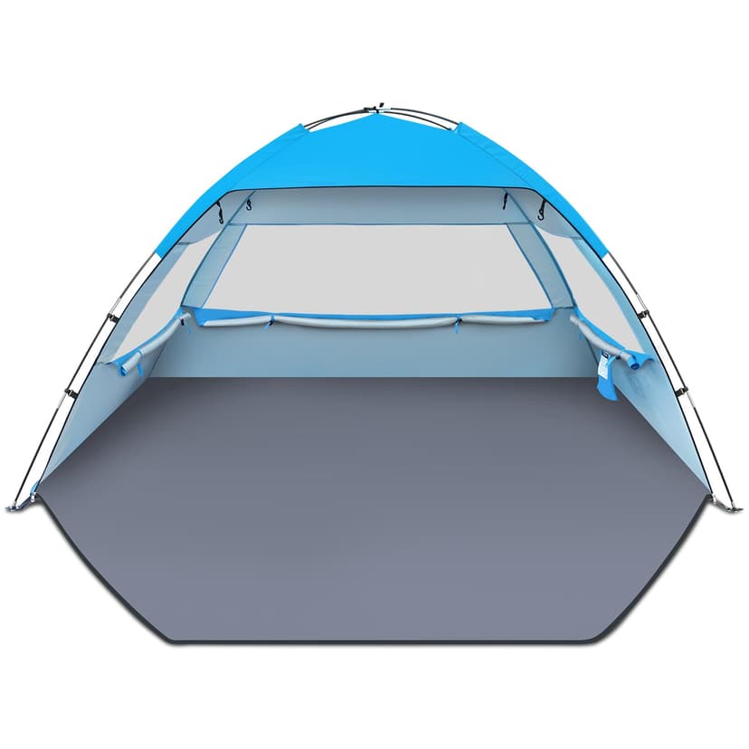 Gorich Beach Tent Sun Shelter for 3/4/6/8/10 Person with UPF 50+ UV Protection, Lightweight & Easy Setup Beach Shade Canopy, Portable Beach Shade Tent Beach Cabana