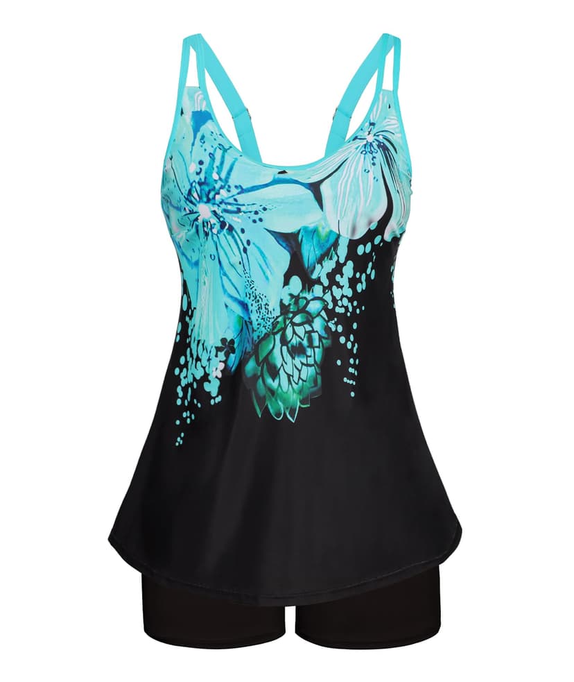 Arolina Tankini Swimsuits for Women Tummy Control Two Piece Bathing Suits Flowy Swim Tops with Boy Shorts