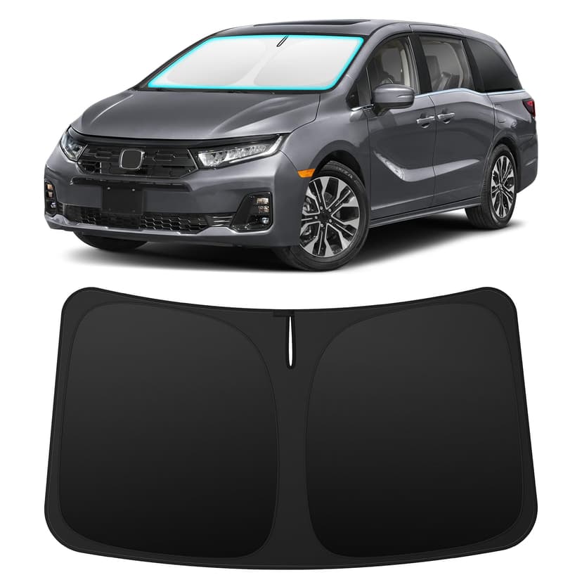 INSAUTO Custom Fit Windshield Sun Shade Accessories for Honda Odyssey 2018-2026, Foldable Front Window Sunshade, UV & Heat Reflector, Keeps Interior Cool, Includes Storage Bag