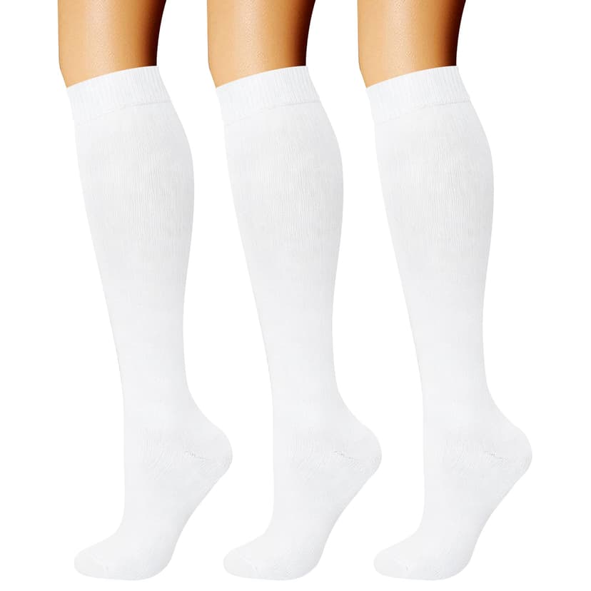 CHARMKING Compression Socks for Women & Men Circulation (3 Pairs) 15-20 mmHg is Best Support for Athletic Running Cycling