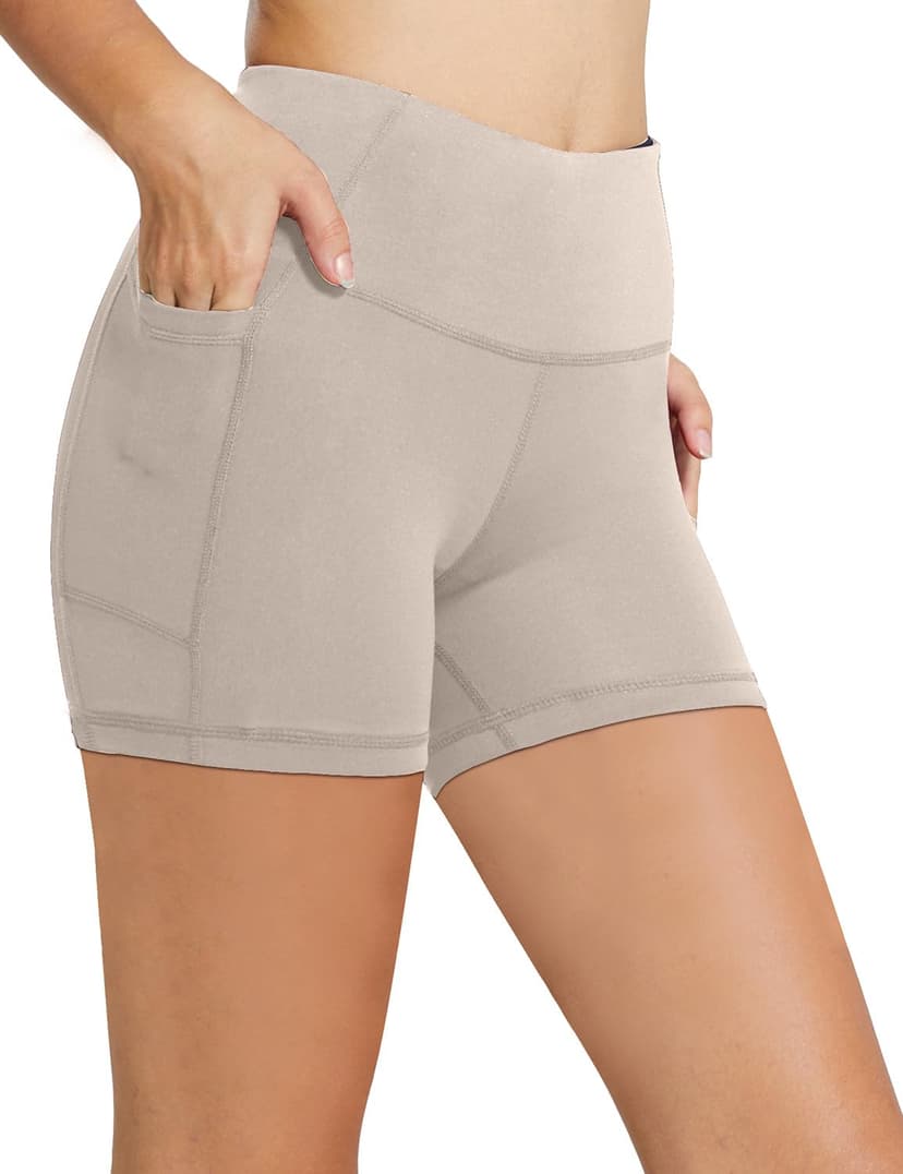 baleaf Women's High Waist Biker Shorts with 3 Pockets