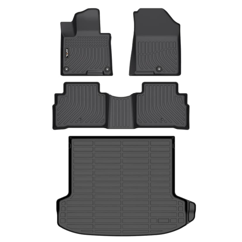 AIPOIL® Custom Fit TPE Floor Mats & Cargo Liners for 2026 2027 Kia Sportage | GAS Only, All-Weather Waterproof Stain-Resistant Durable Raised Edge Black Full Car Accessories