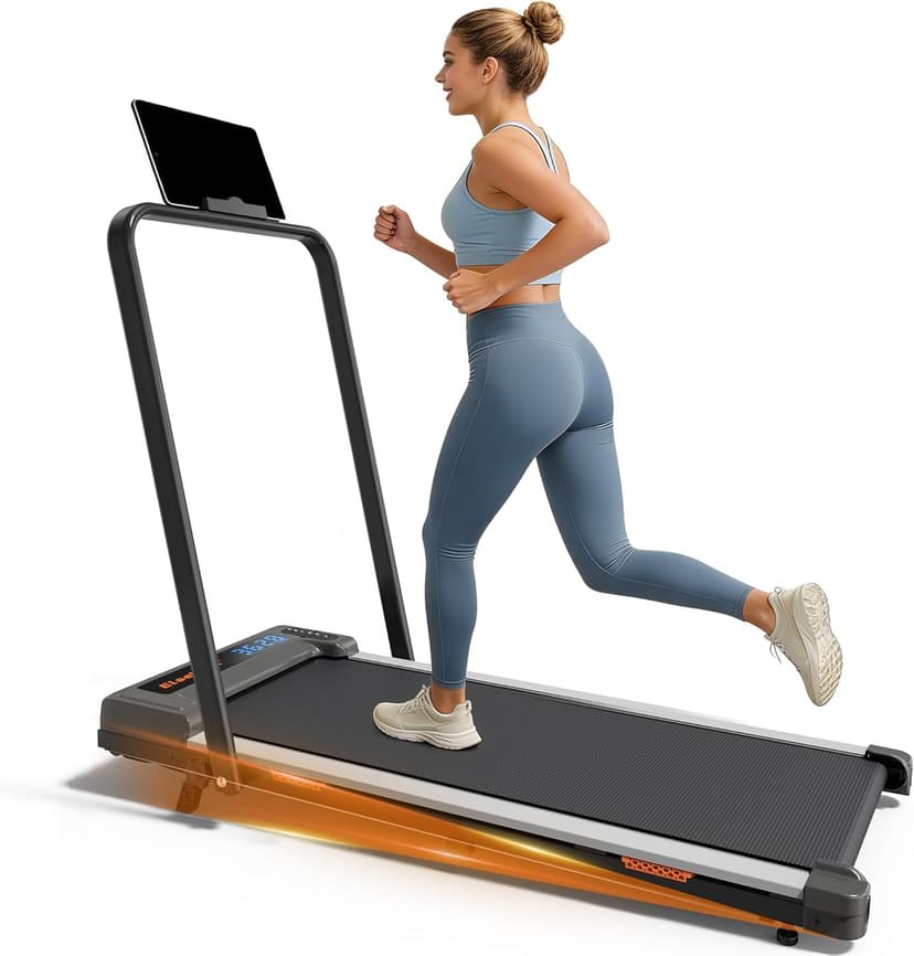 Walking Pad with Incline and Handle Bar, 2.5 HP Quiet Walking Pad Treadmill with 265 LBS Capacity, Portable Under Desk Treadmill, Portable Treadmills for Home