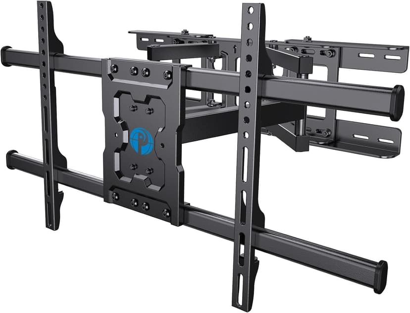 Pipishell Full Motion 24'' Studs TV Wall Mount for 40–84 inch TVs | Extended wall plates, extension, swivel, tilt, level, heavy-duty steel,16″-24″ studs, max VESA 600x400mm,up to 132 lbs